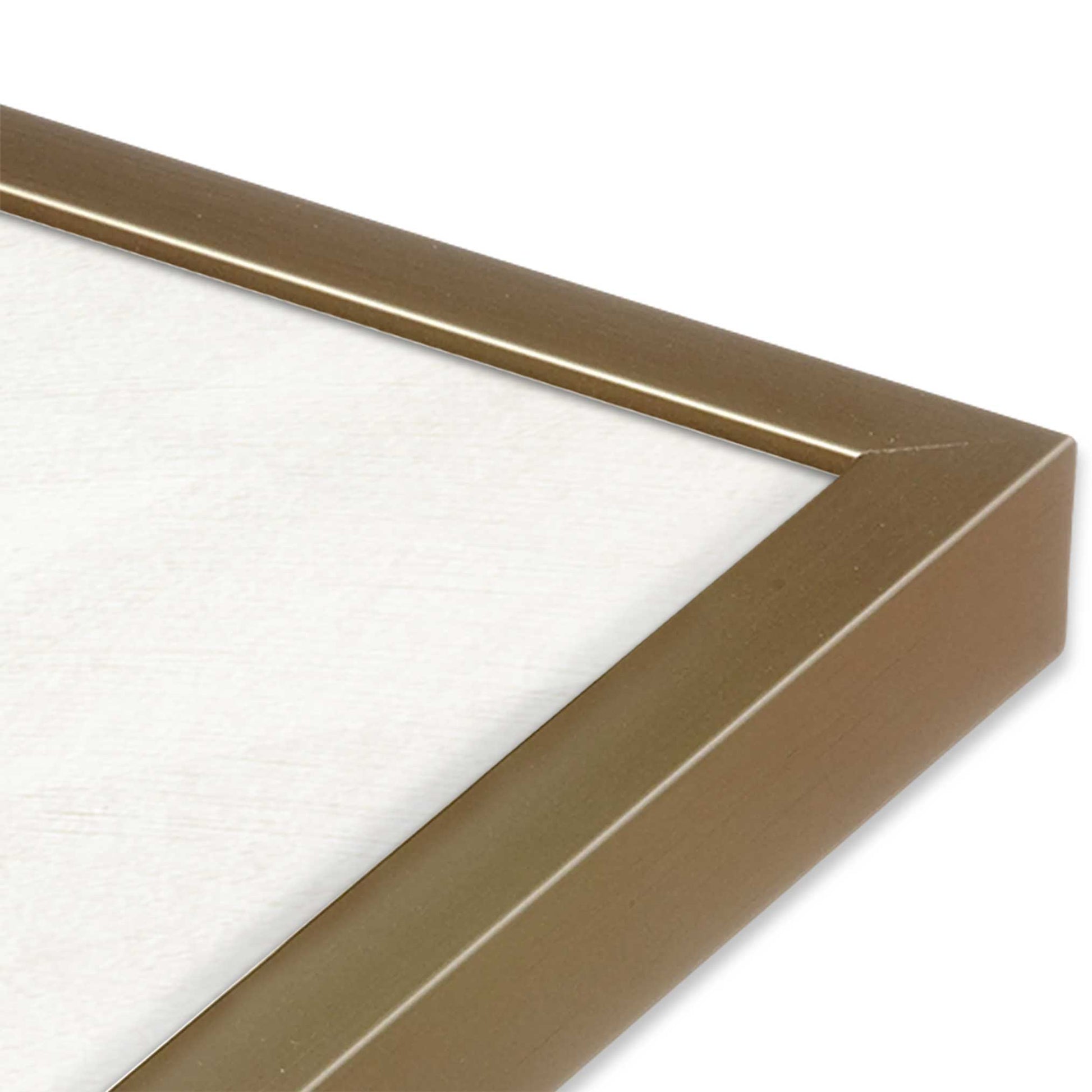 [Color:Brushed Gold], Picture of art in a Brushed Gold frame of the corner