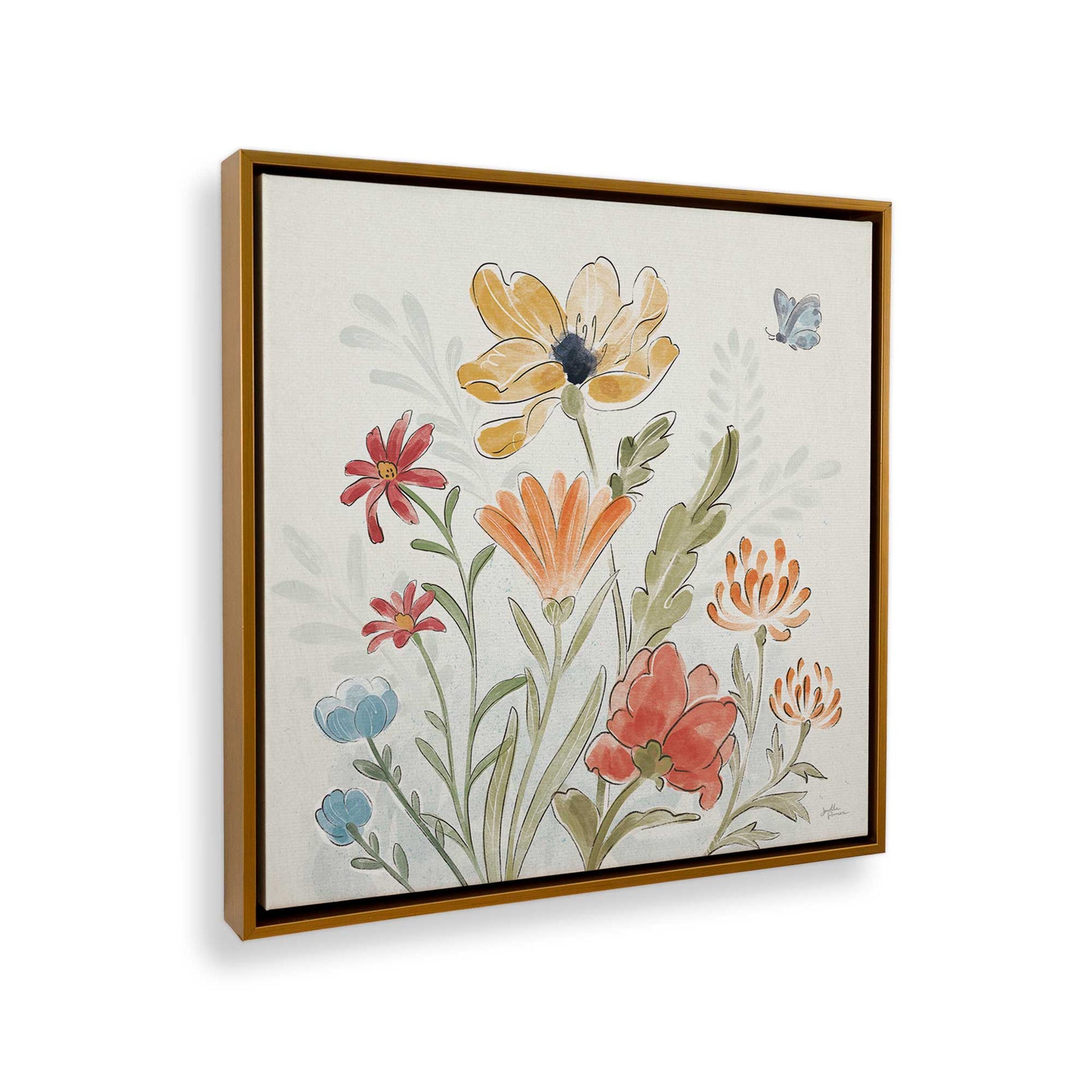 [Color:American Maple] Picture of art in a American Maple frame at an angle