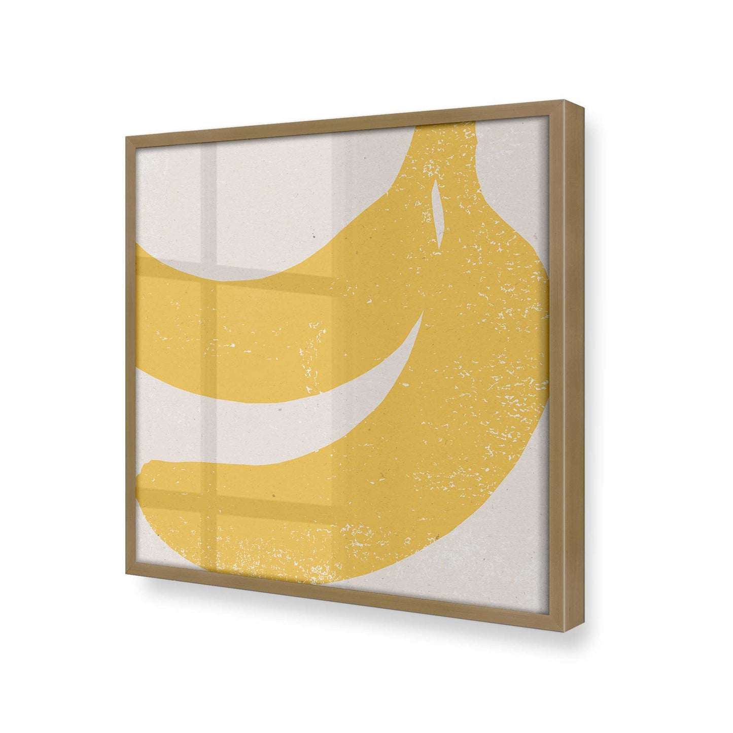 [Color:Brushed Gold], Picture of art in a Brushed Gold frame at an angle