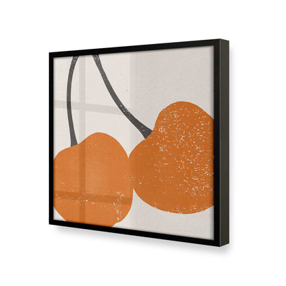 Picture of art in a Satin Black frame at an angle