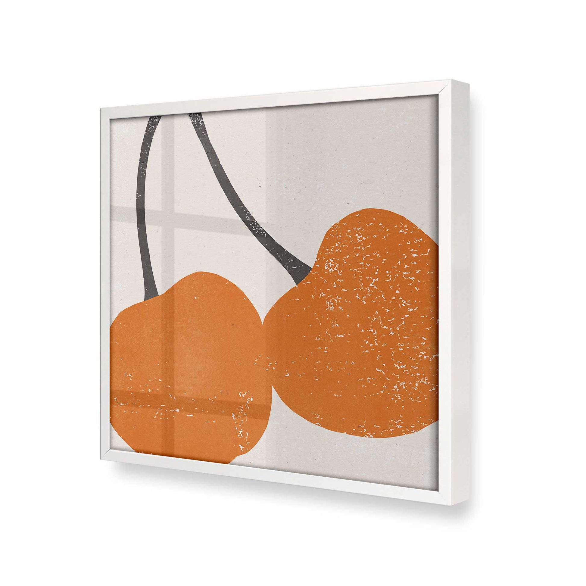 [Color:Opaque White], Picture of art in a Opaque White frame at an angle