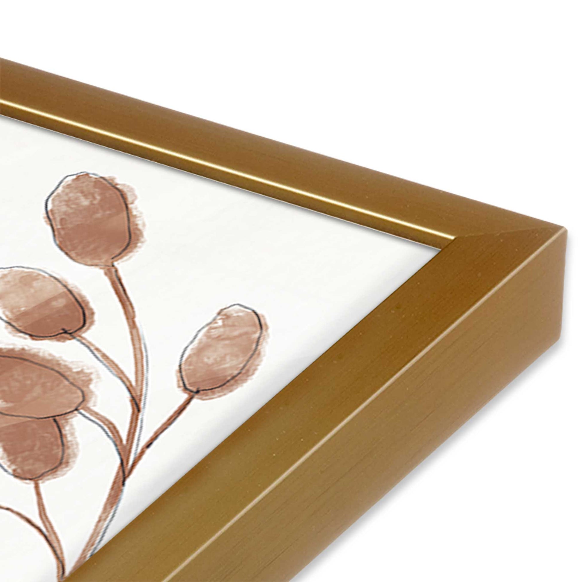 [Color:Polished Gold], Picture of art in a Polished Gold frame of the corner