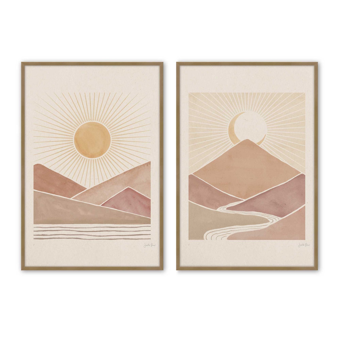 [Color:Brushed Gold] Picture of art in a Brushed Gold frame