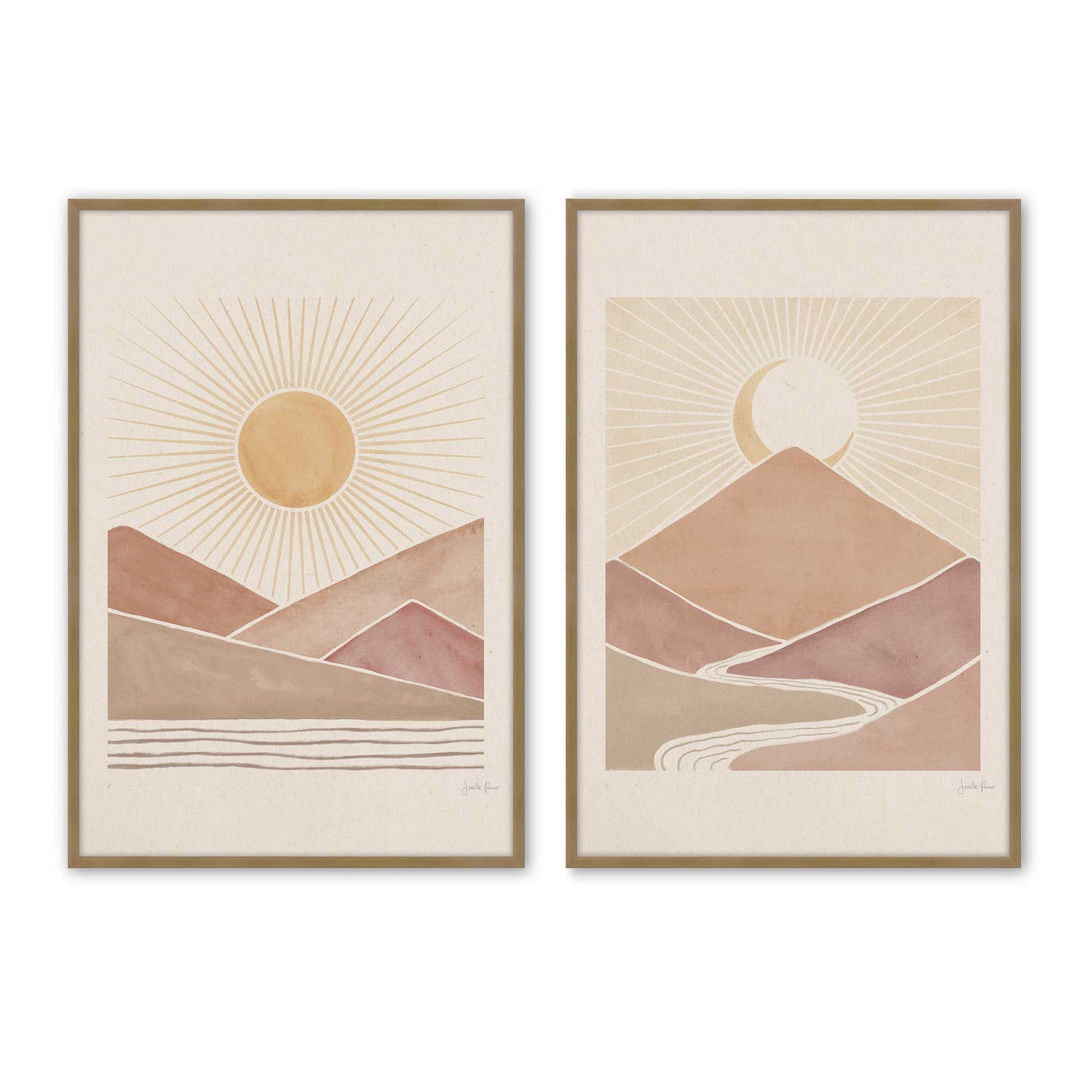 [Color:Brushed Gold] Picture of art in a Brushed Gold frame