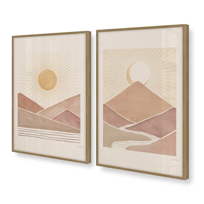 [Color:Brushed Gold] Picture of art in a Brushed Gold frame at an angle