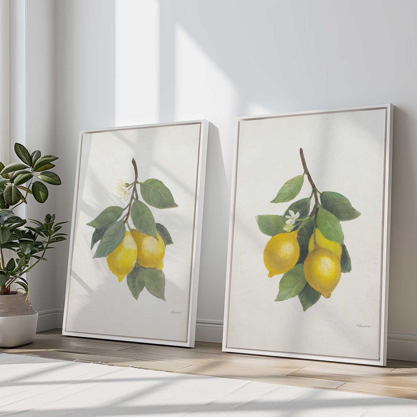 Lemon Harvest, Set of 2 Print on Canvas