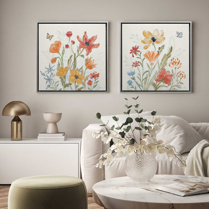 Garden Harmony, Set of 2 Print on Canvas