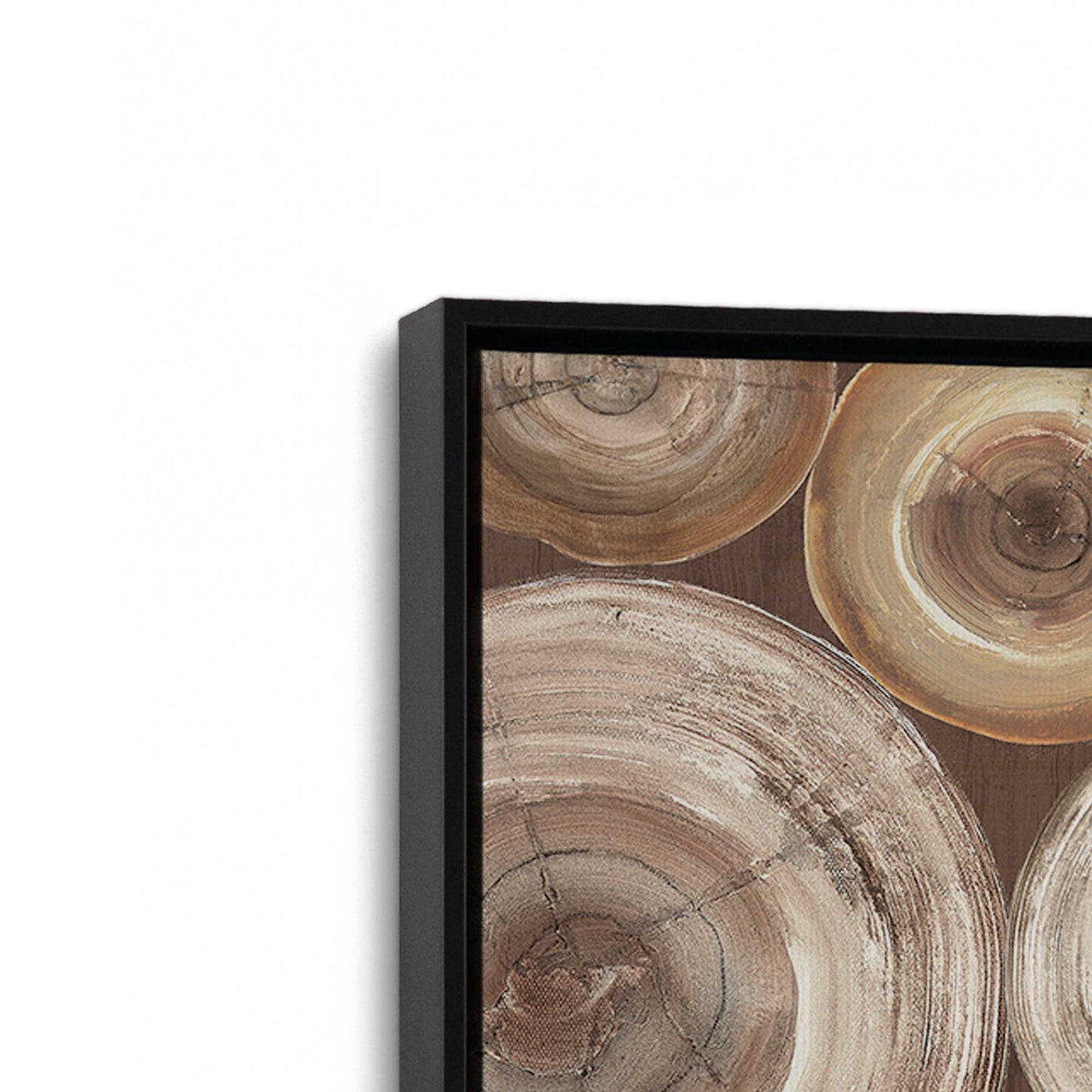 [Color:Satin Black], Picture of art in a Satin Black frame at an angle