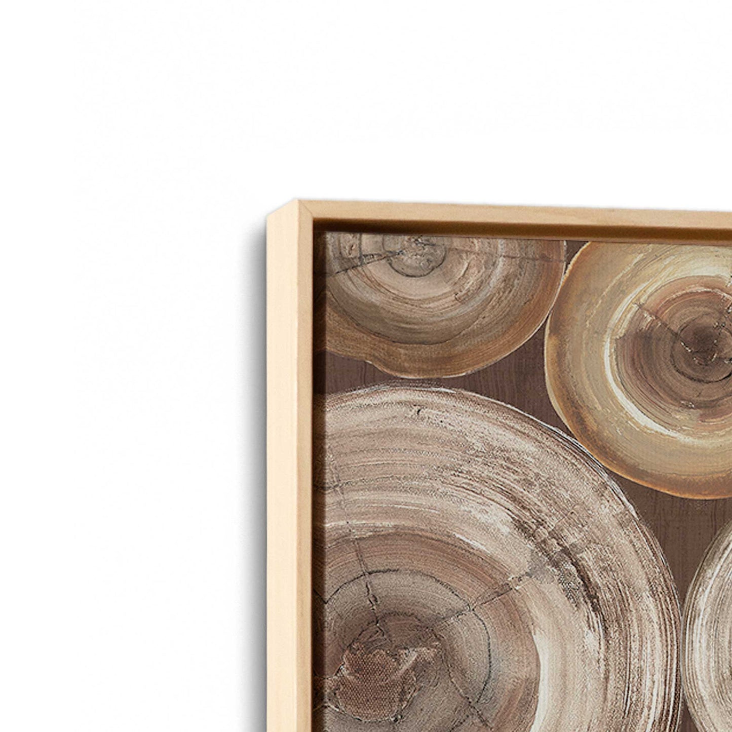 [Color:American Maple], Picture of art in a American Maple frame at an angle