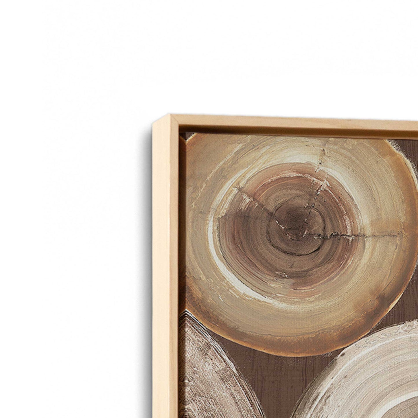 [Color:American Maple], Picture of art in a American Maple frame at an angle