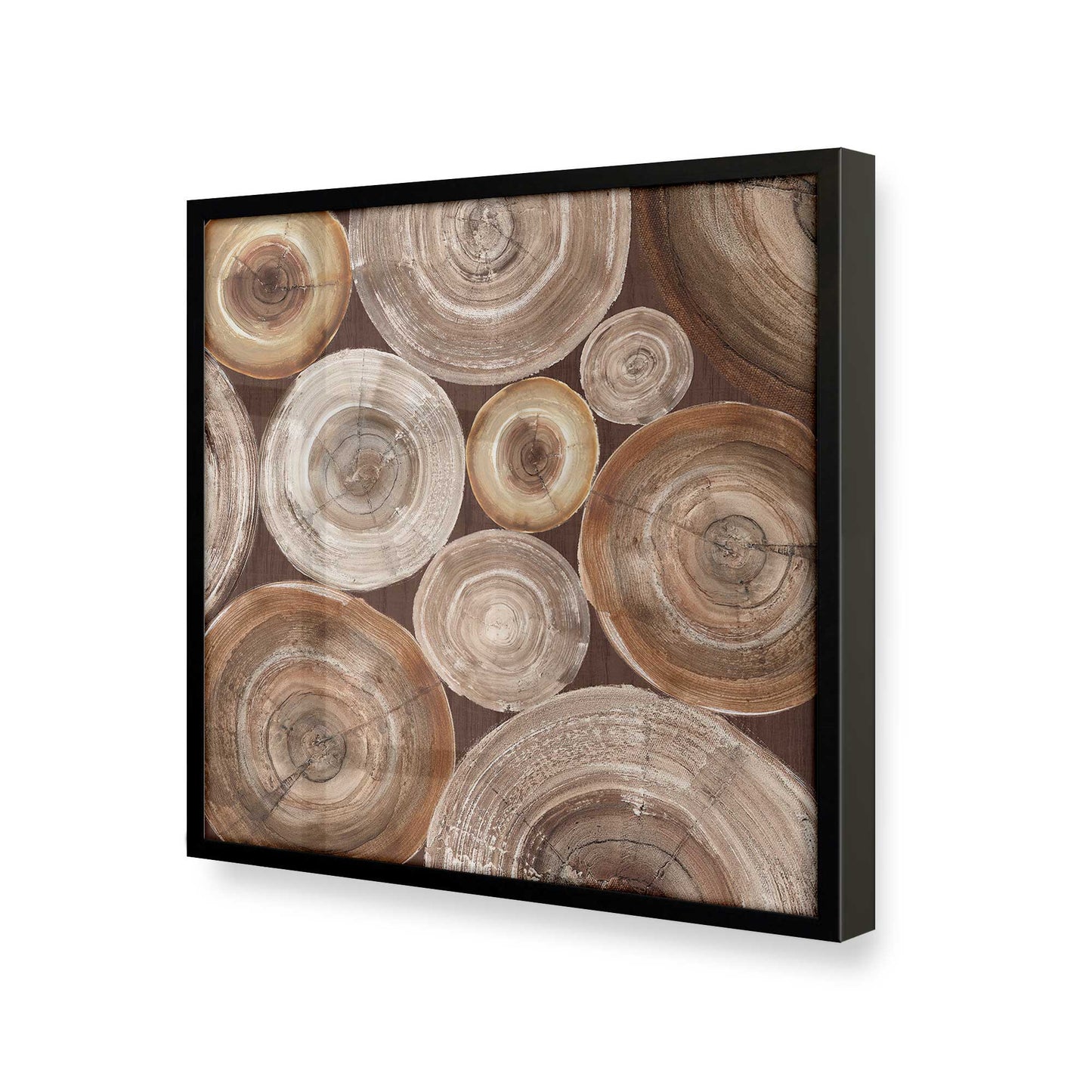 [Color:Satin Black], Picture of art in a Satin Black frame at an angle