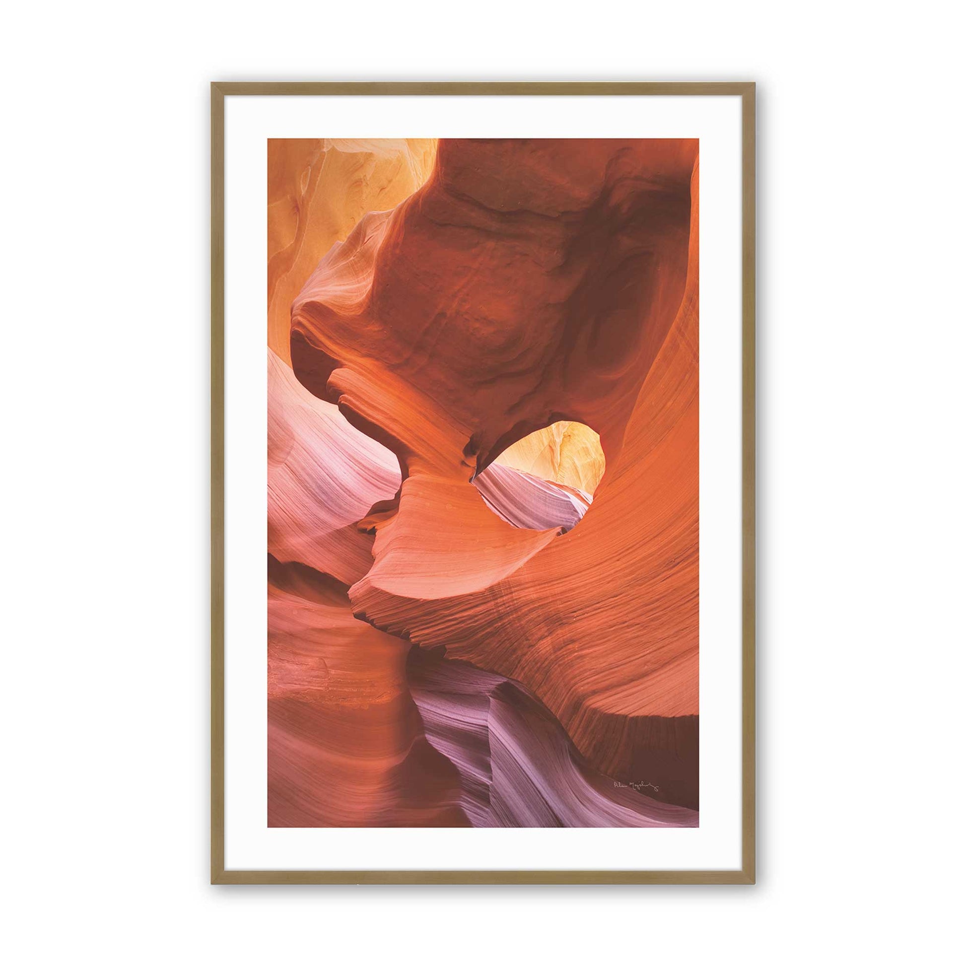 [Color:Brushed Gold], Picture of art in a Brushed Gold frame