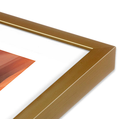 [Color:Polished Gold], Picture of art in a Polished Gold frame at an angle