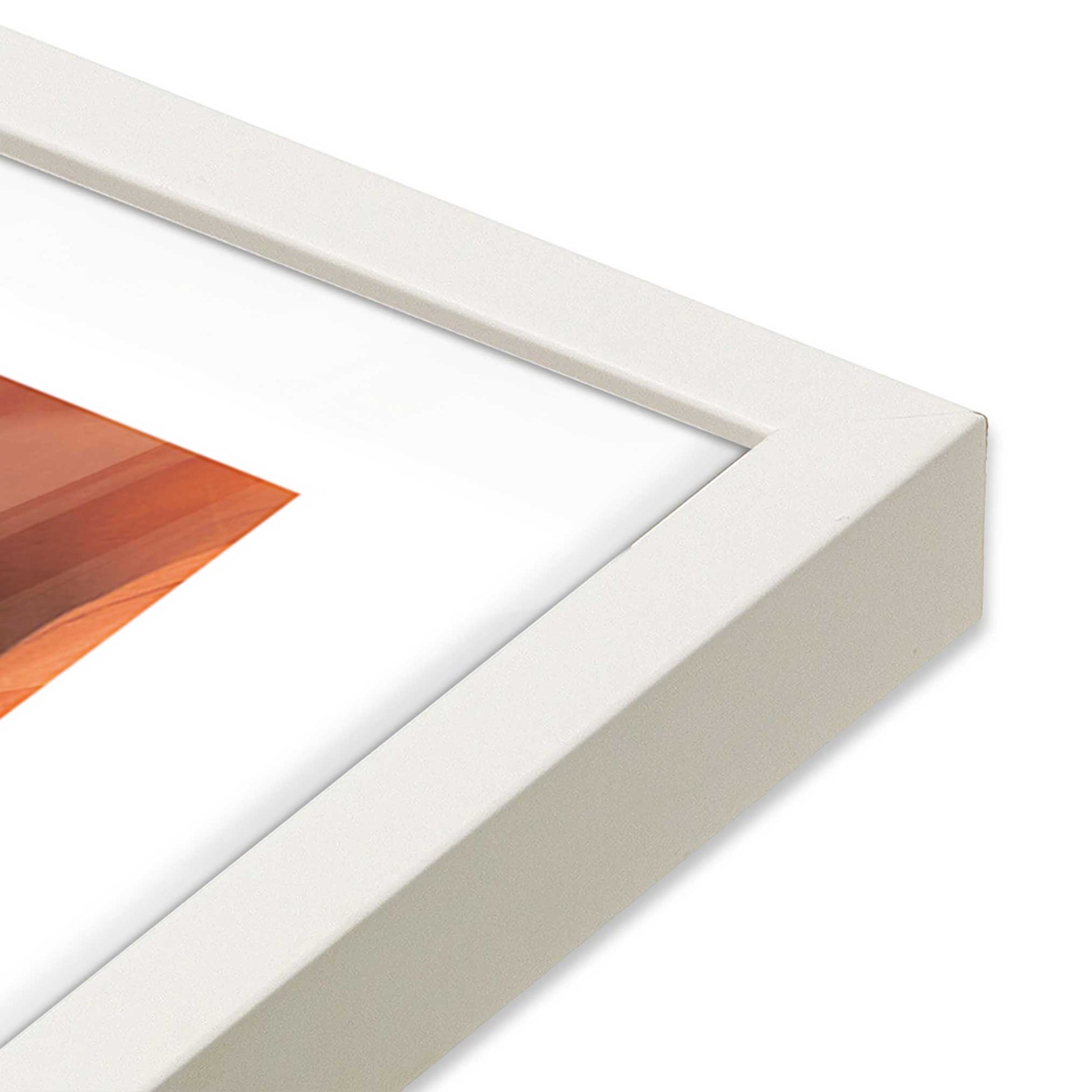 [Color:Opaque White], Picture of art in a Opaque White frame at an angle