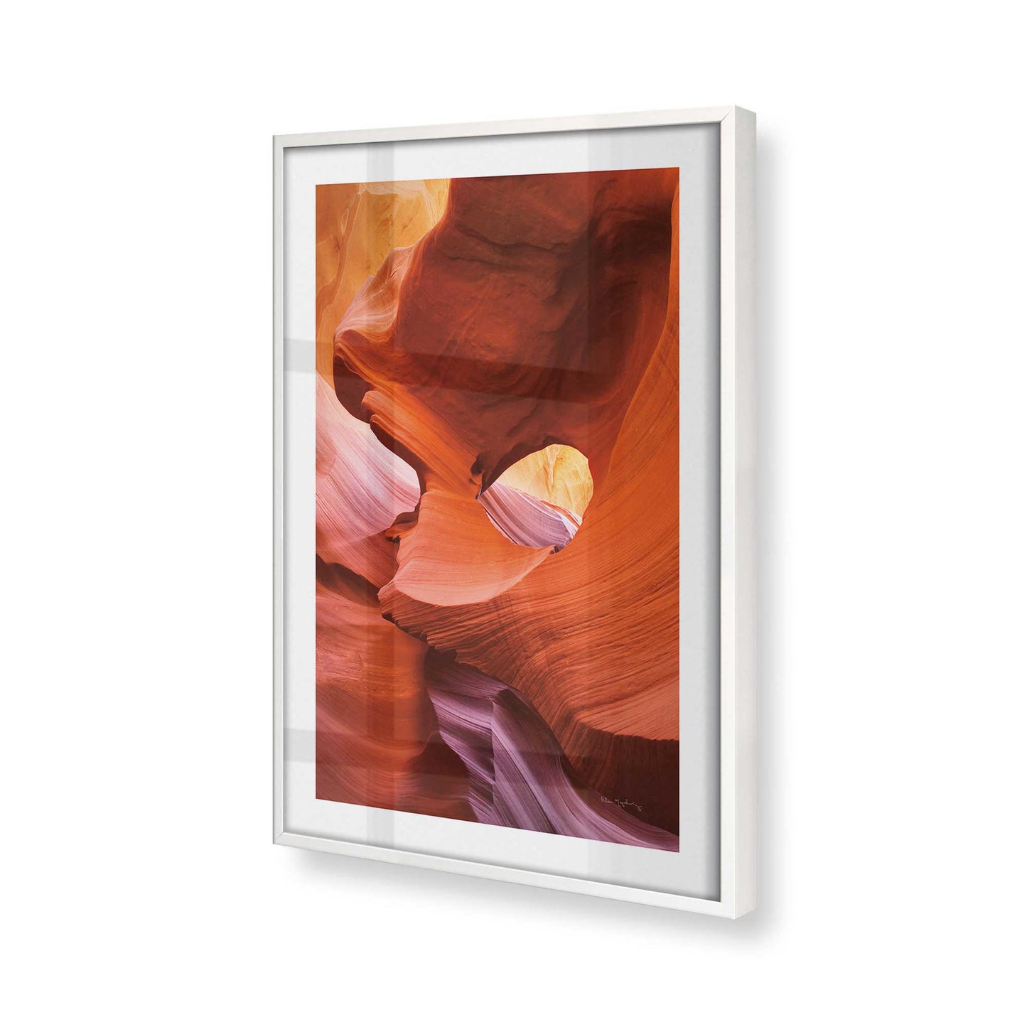 [Color:Opaque White], Picture of art in a Opaque White frame of the corner