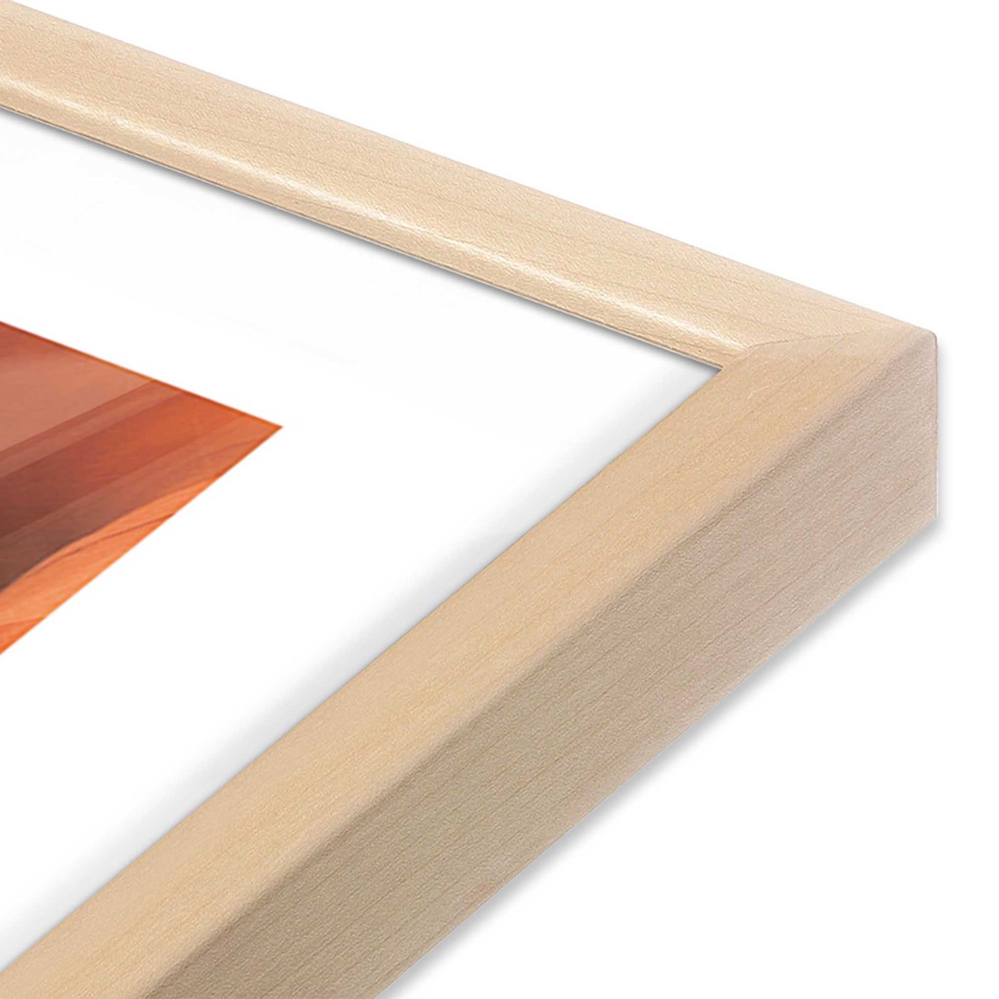 [Color:Raw Maple], Picture of art in a Raw Maple frame at an angle