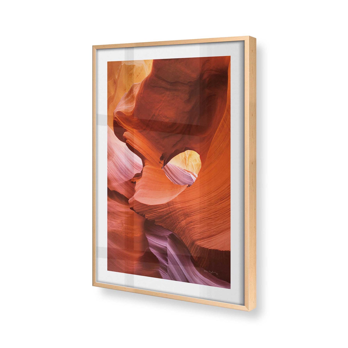 [Color:Raw Maple], Picture of art in a Raw Maple frame of the corner