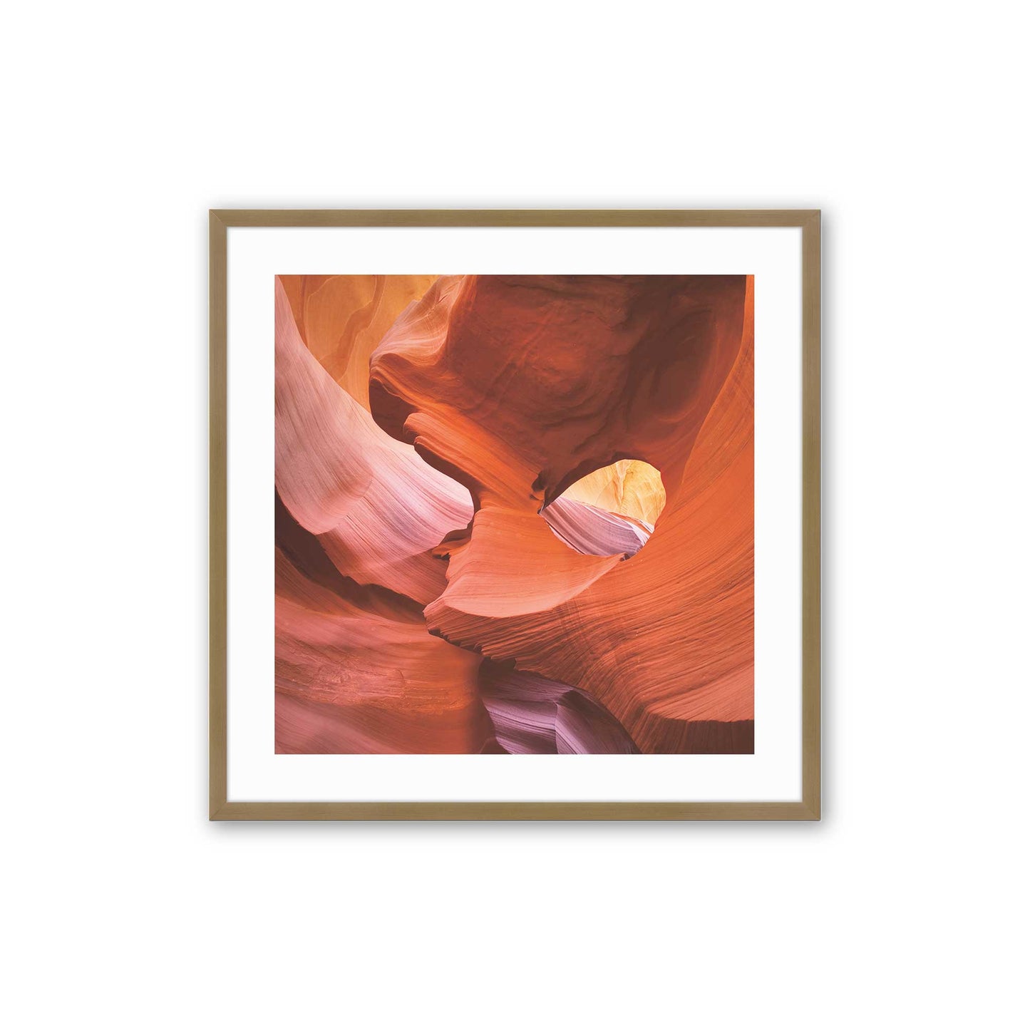 [Color:Brushed Gold], Picture of art in a Brushed Gold frame