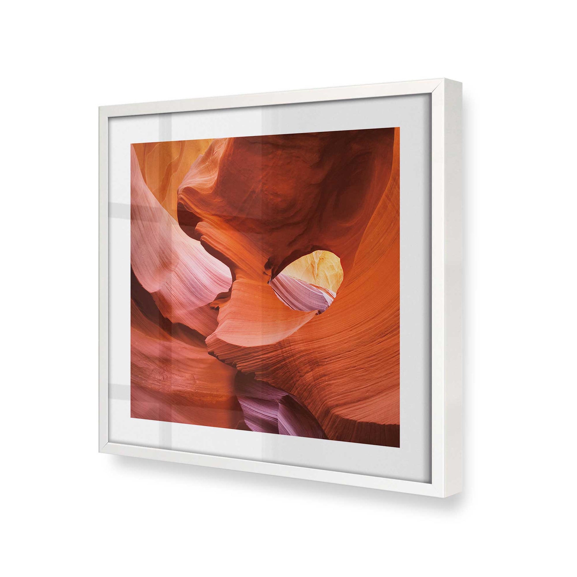 [Color:Opaque White], Picture of art in a Opaque White frame at an angle