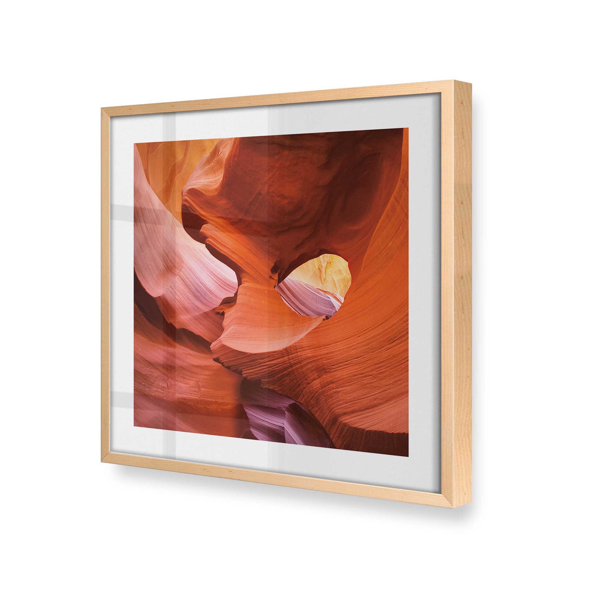 [Color:Raw Maple], Picture of art in a Raw Maple frame at an angle