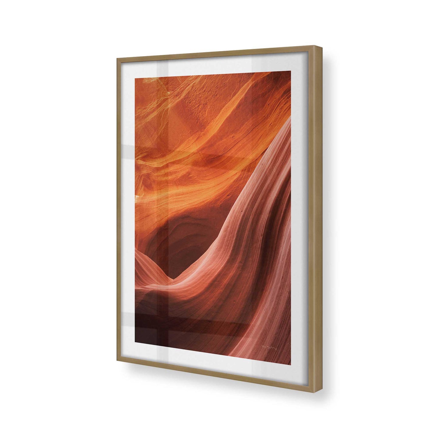 [Color:Brushed Gold], Picture of art in a Brushed Gold frame of the corner