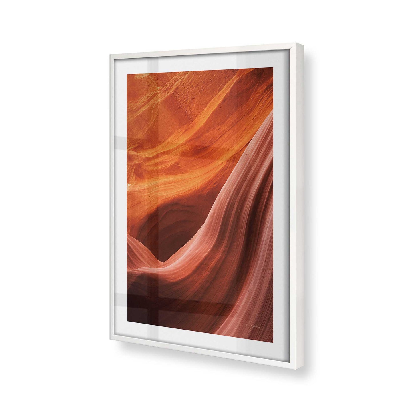 [Color:Opaque White], Picture of art in a Opaque White frame of the corner