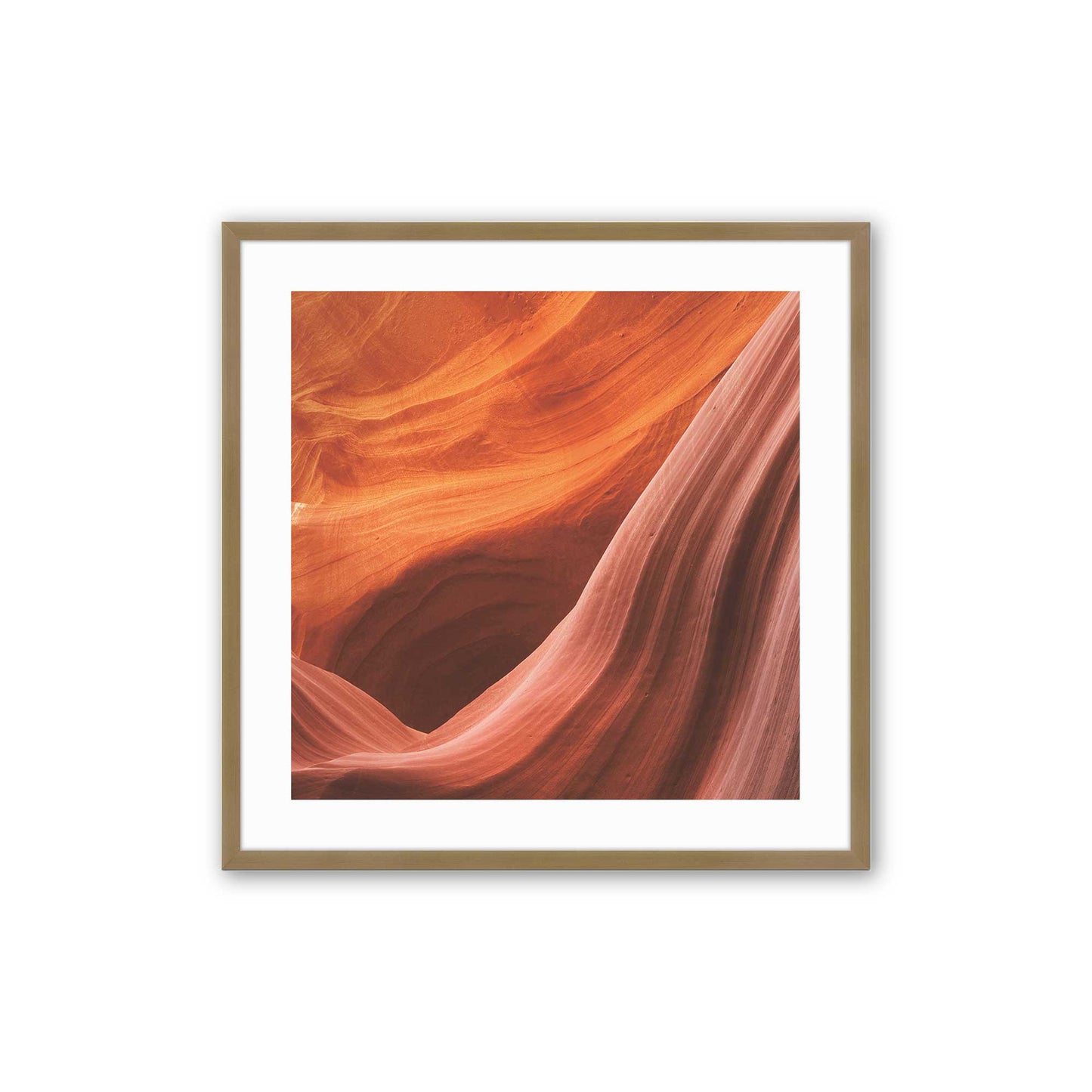 [Color:Brushed Gold], Picture of art in a Brushed Gold frame