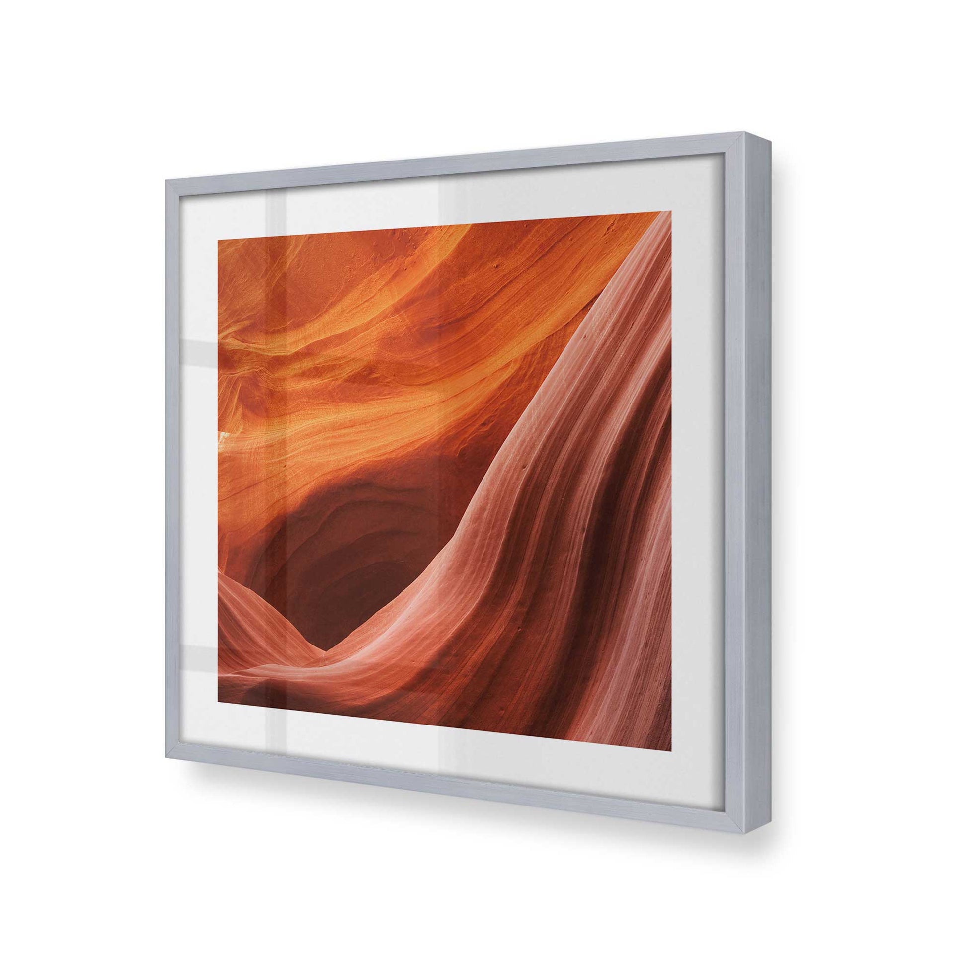 [Color:Polished Chrome], Picture of art in a Polished Chrome frame at an angle