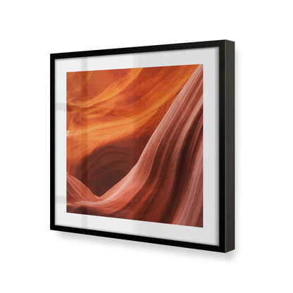 [Color:Satin Black], Picture of art in a Satin Black frame at an angle