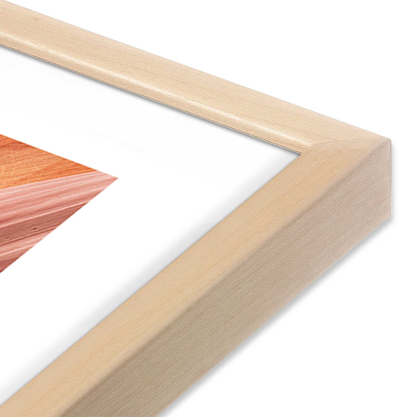 [Color:Raw Maple], Picture of art in a Raw Maple frame of the corner