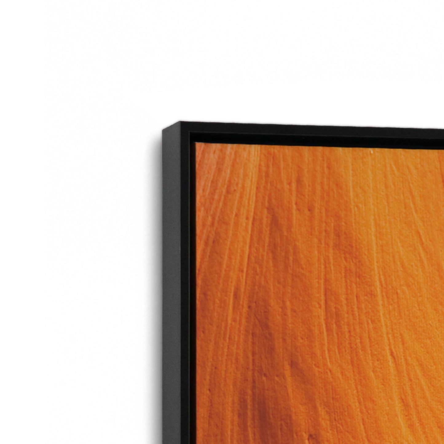 [Color:Satin Black], Picture of art in a Satin Black frame at an angle