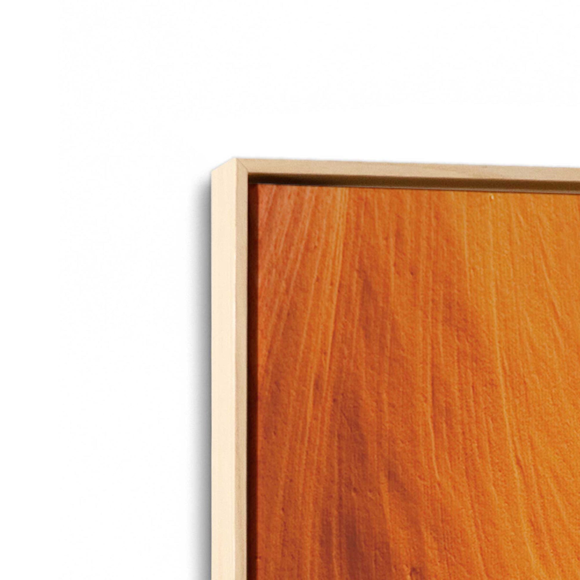 [Color:American Maple], Picture of art in a American Maple frame at an angle