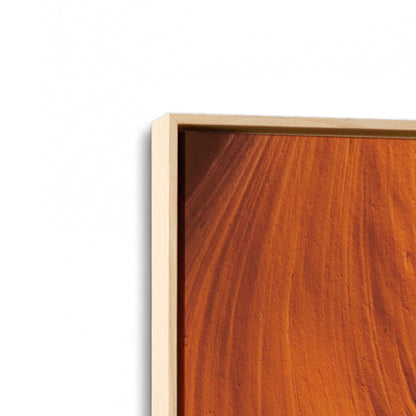 [Color:American Maple], Picture of art in a American Maple frame at an angle