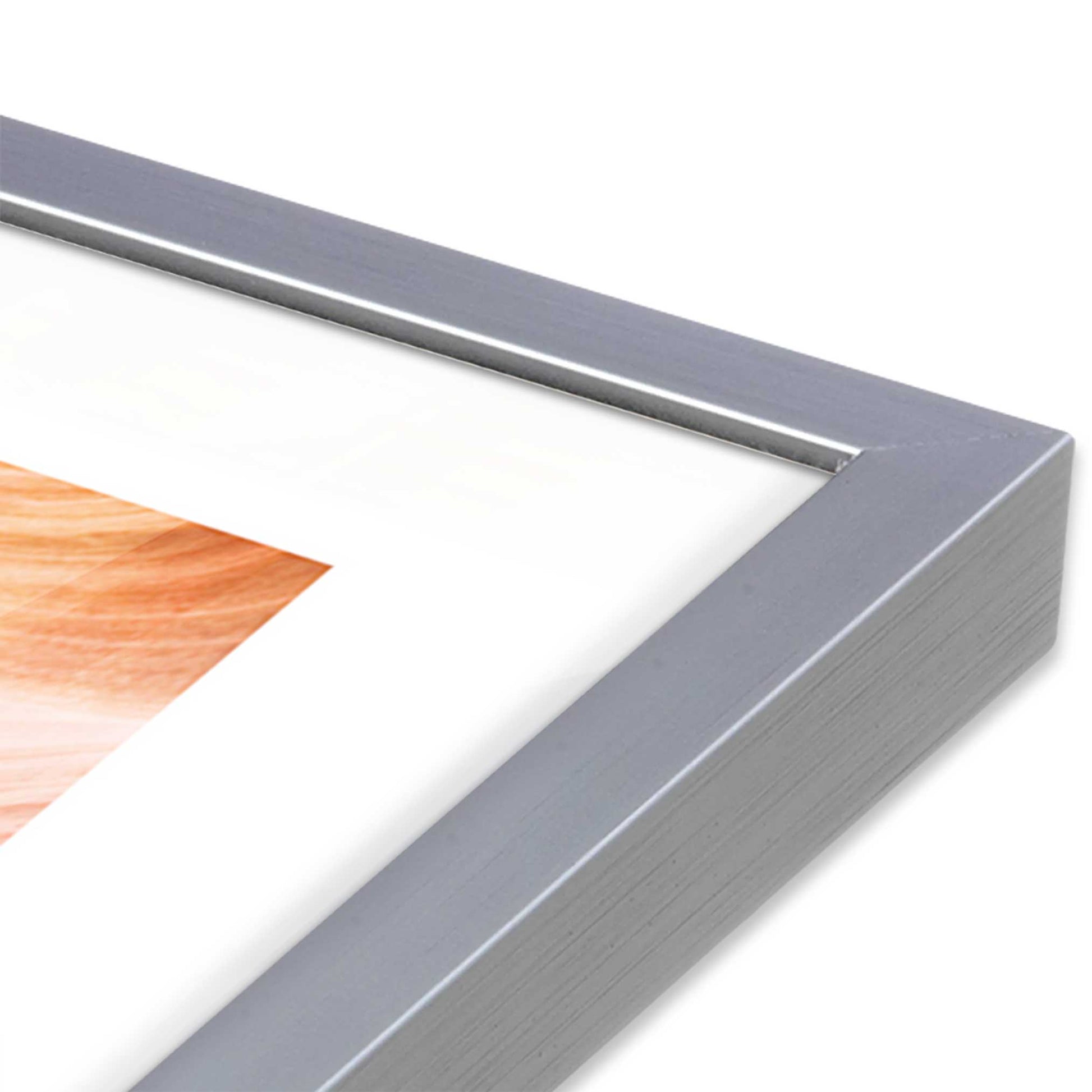 [Color:Polished Chrome], Picture of art in a Polished Chrome frame at an angle