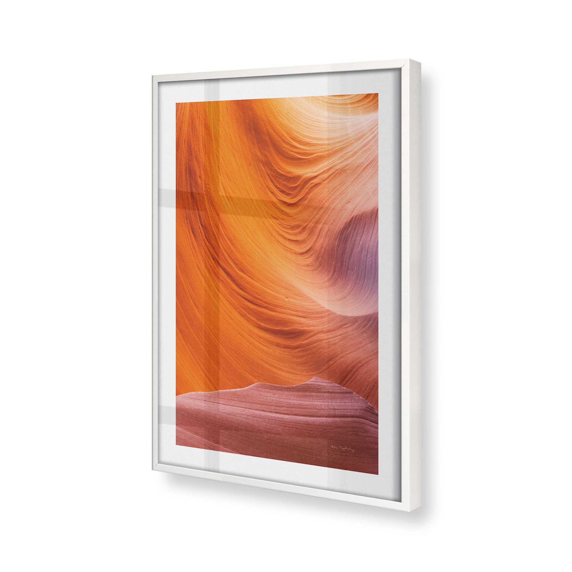 [Color:Opaque White], Picture of art in a Opaque White frame of the corner