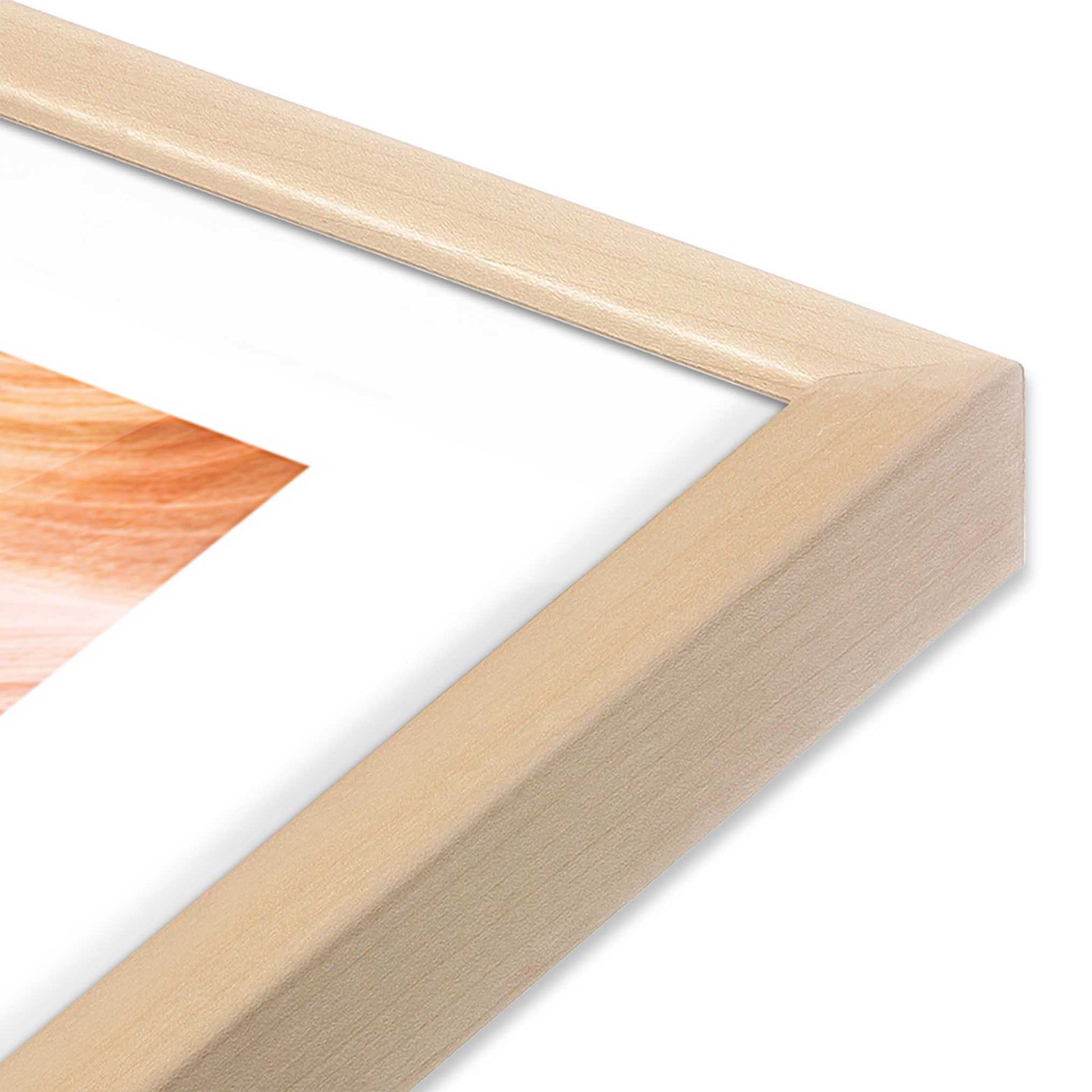 [Color:Raw Maple], Picture of art in a Raw Maple frame at an angle