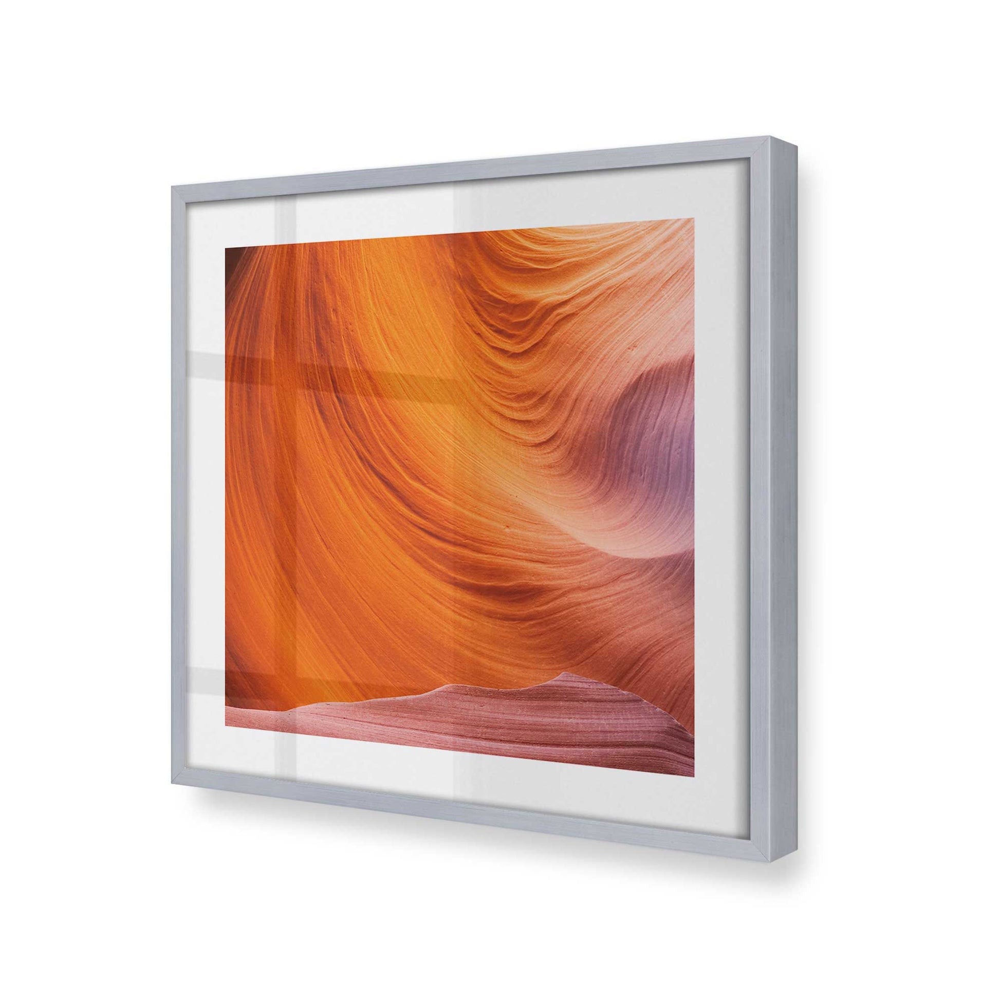 [Color:Polished Chrome], Picture of art in a Polished Chrome frame at an angle