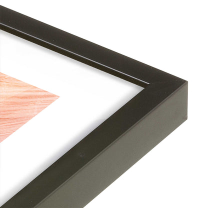 [Color:Satin Black], Picture of art in a Satin Black frame of the corner