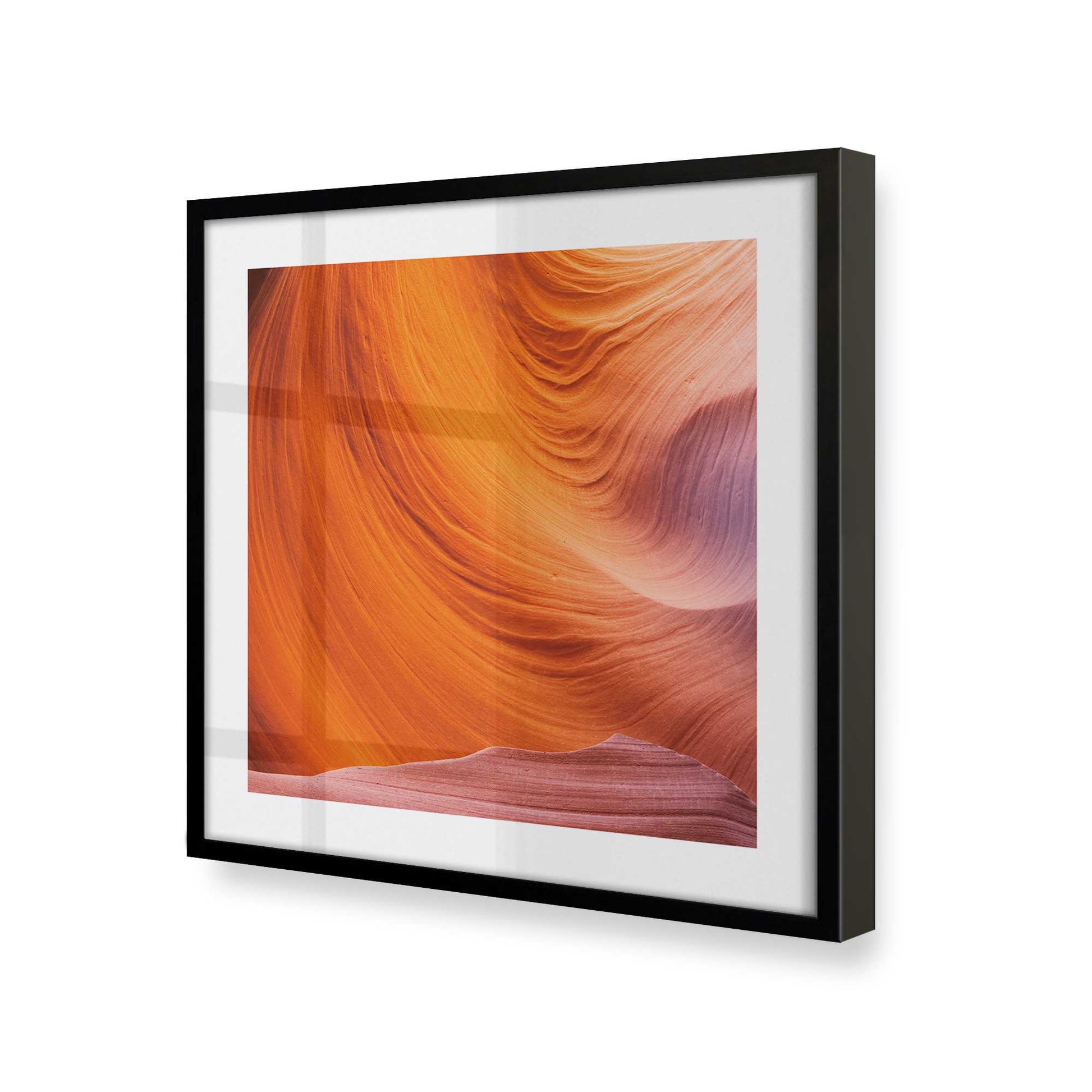 [Color:Satin Black], Picture of art in a Satin Black frame at an angle