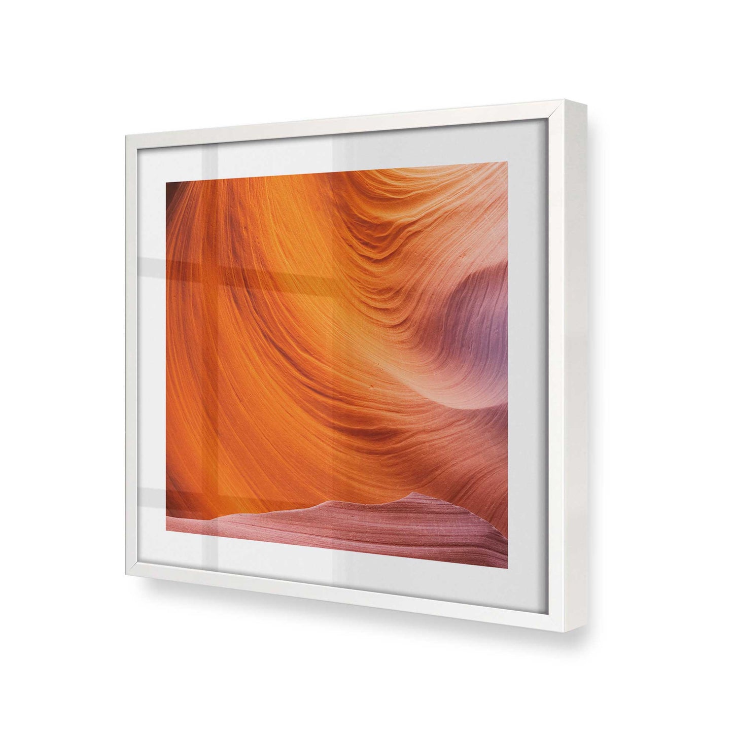 [Color:Opaque White], Picture of art in a Opaque White frame at an angle