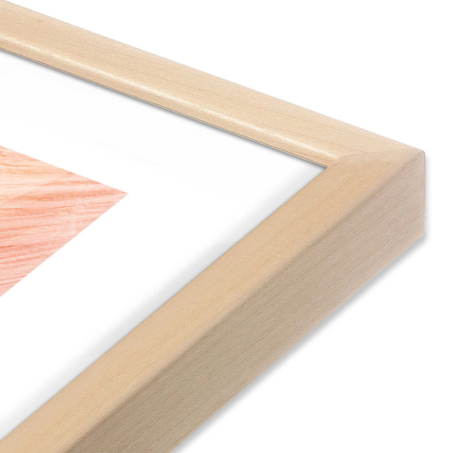 [Color:Raw Maple], Picture of art in a Raw Maple frame of the corner