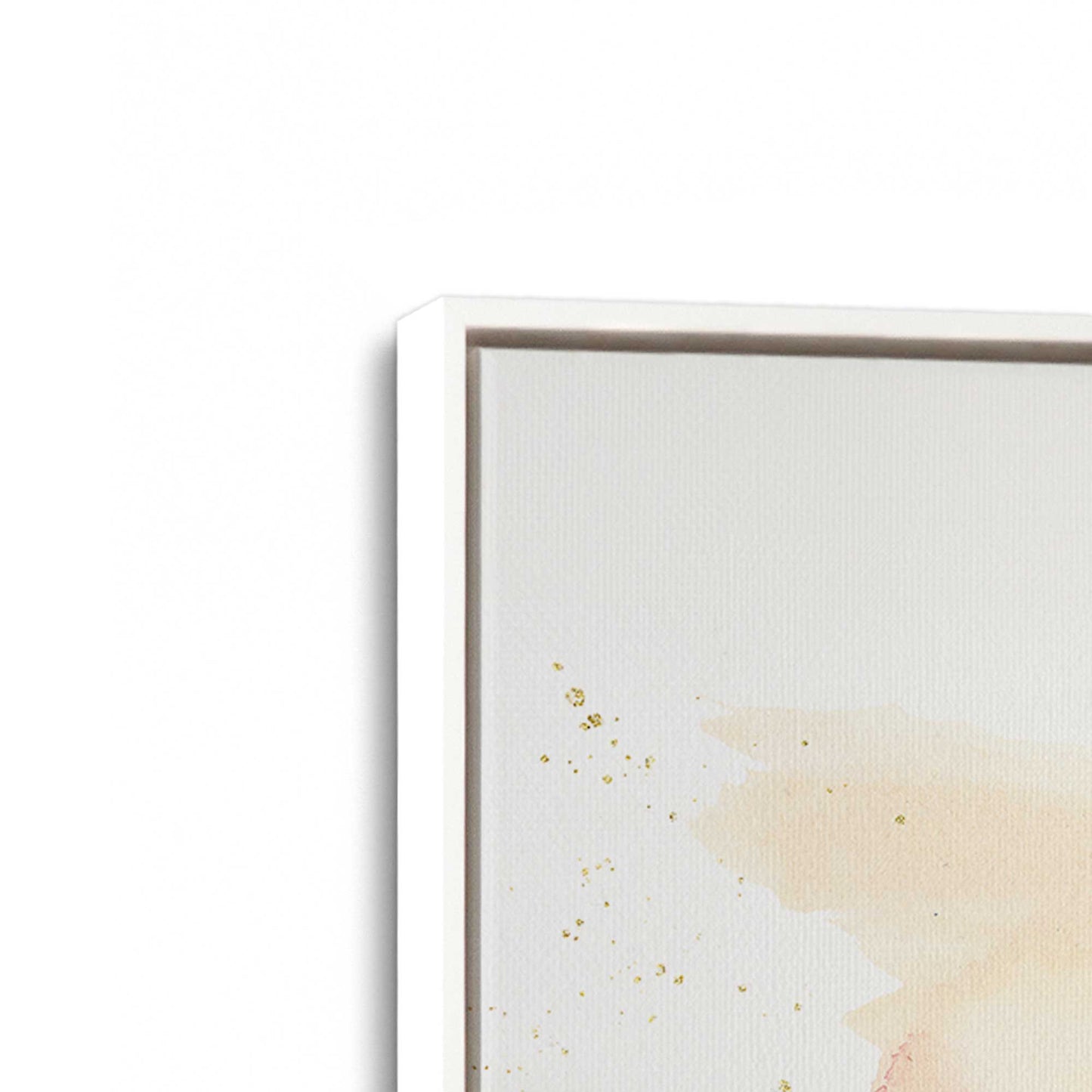 [Color:Opaque White], Picture of art in a White frame at an angle