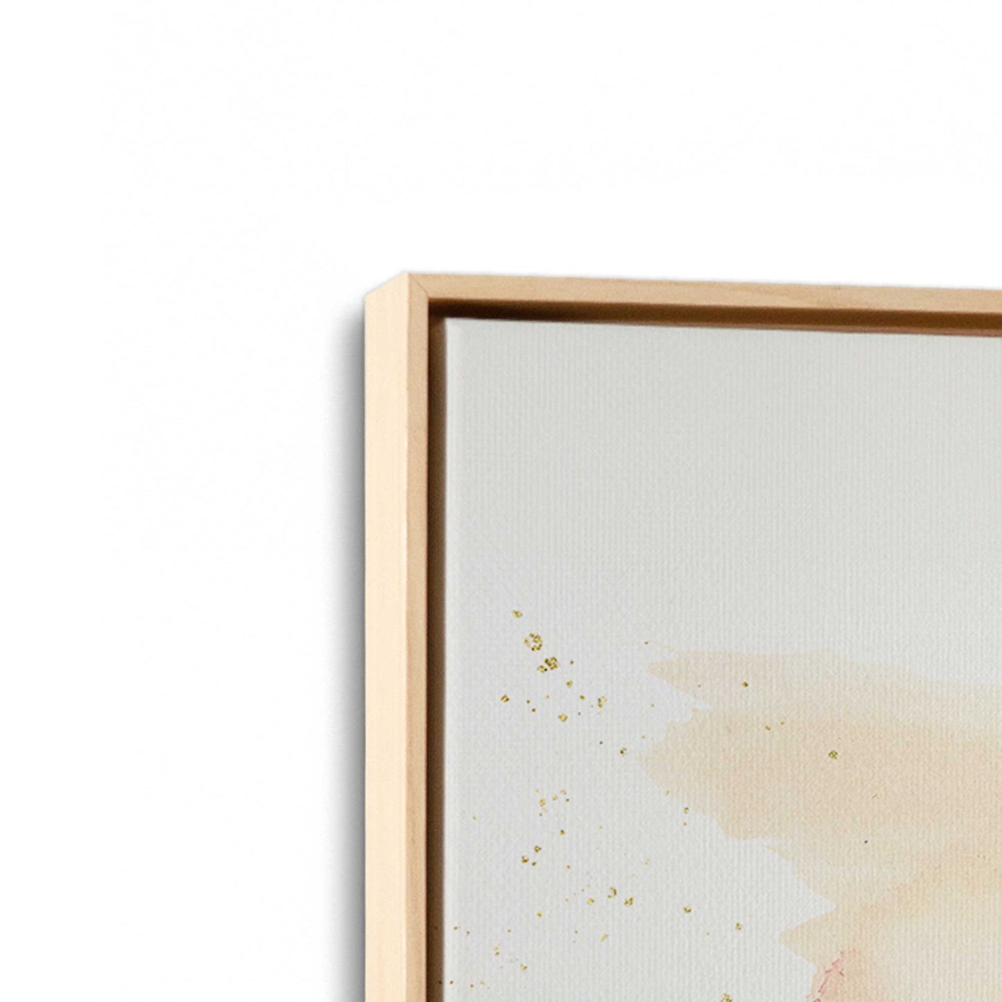 [Color:American Maple], Picture of art in a American Maple frame at an angle