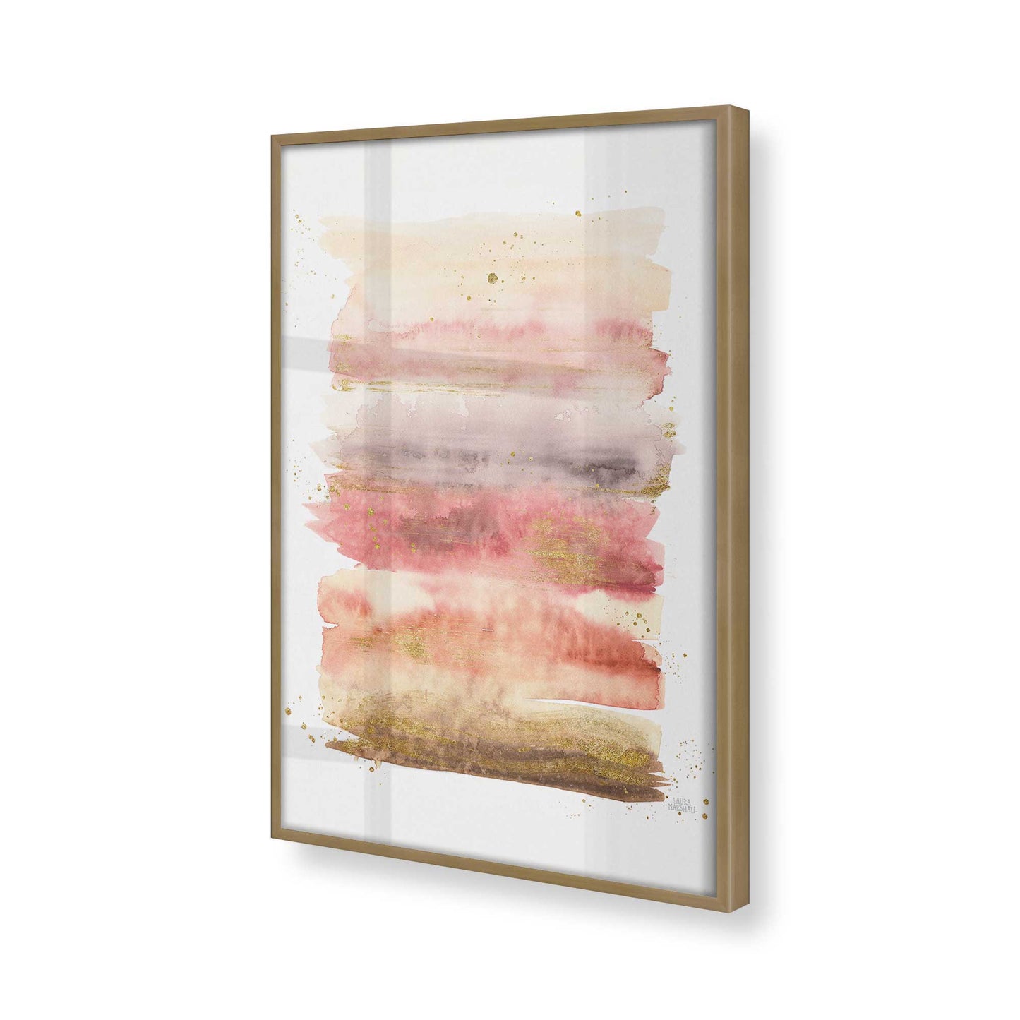 [Color:Brushed Gold], Picture of art in a Brushed Gold frame of the corner