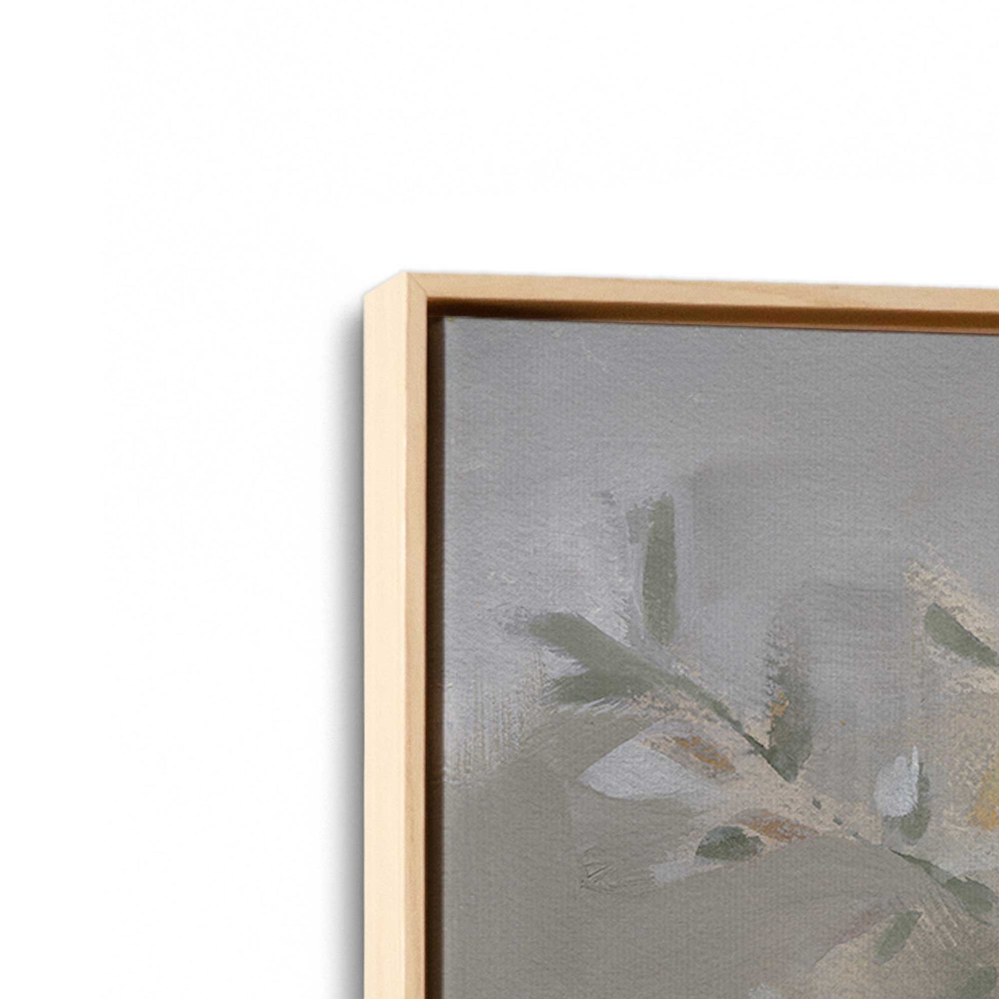 [Color:American Maple], Picture of art in a American Maple frame at an angle