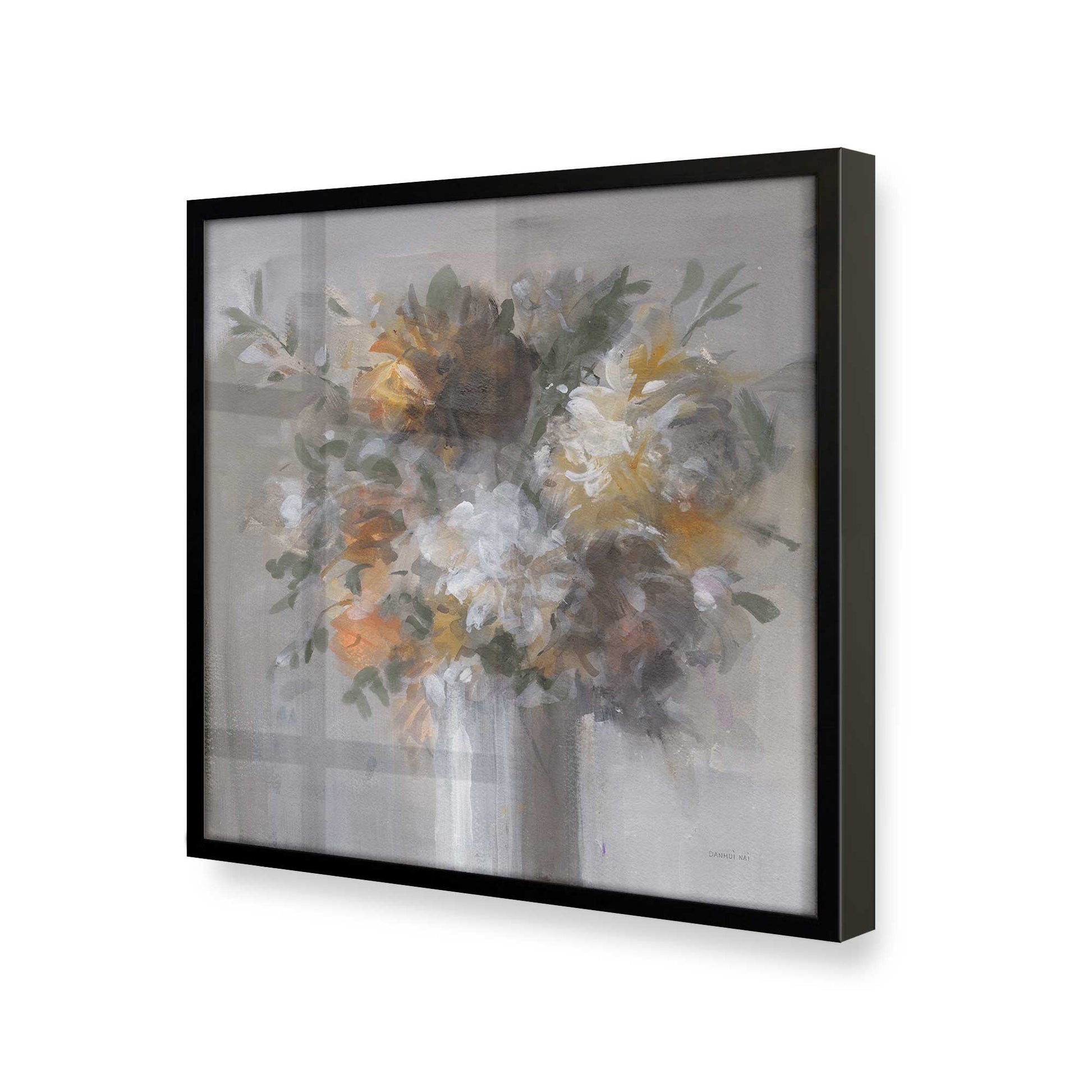 [Color:Satin Black], Picture of art in a Satin Black frame at an angle