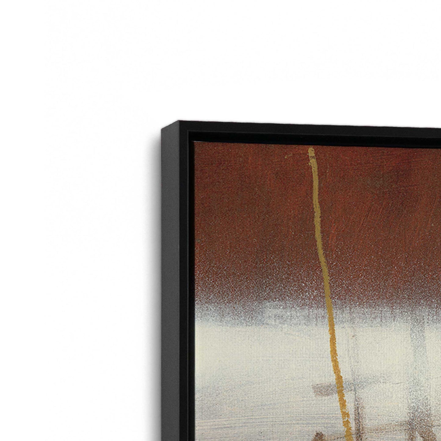 [Color:Satin Black], Picture of art in a Satin Black frame at an angle