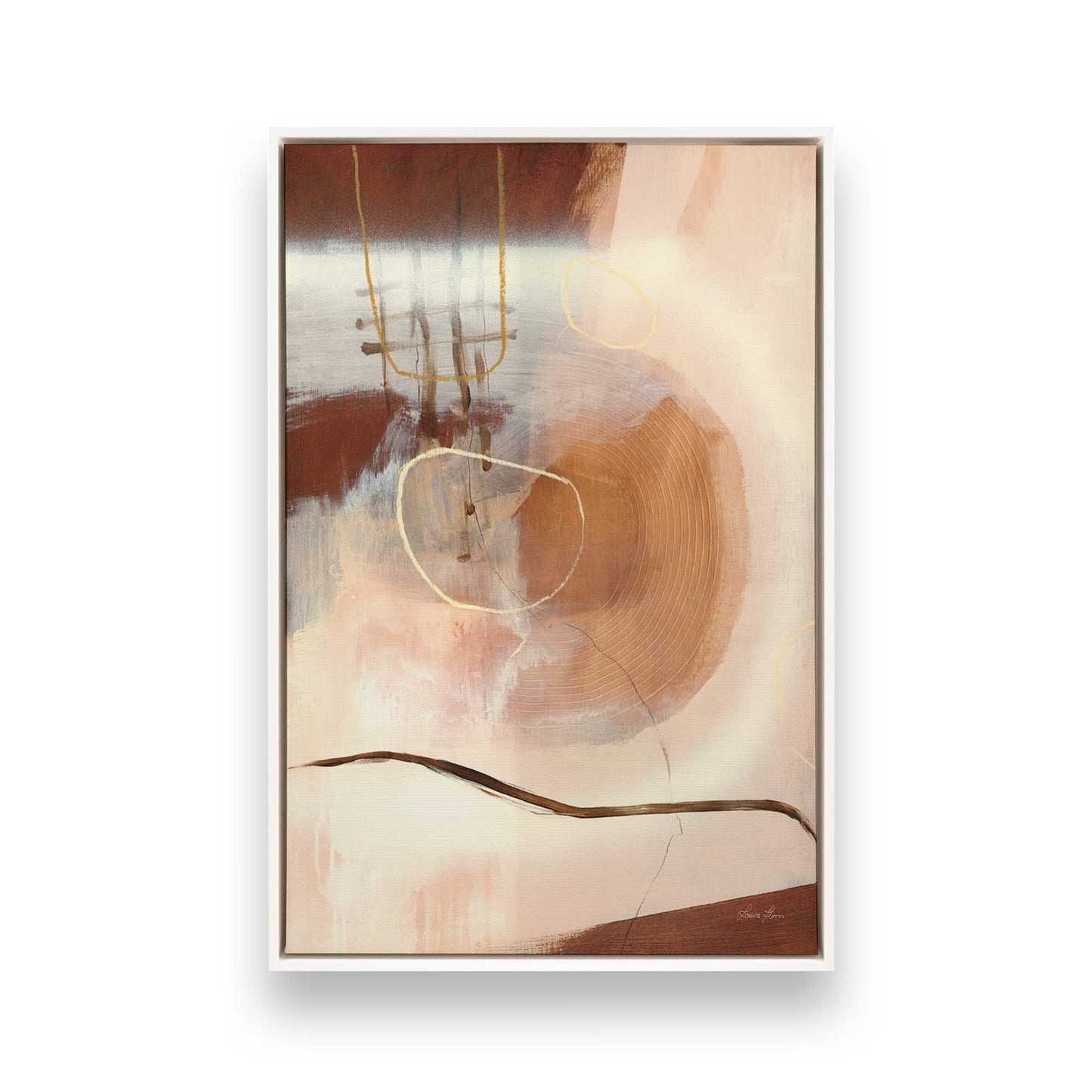 [Color:Opaque White], Picture of art in a White frame