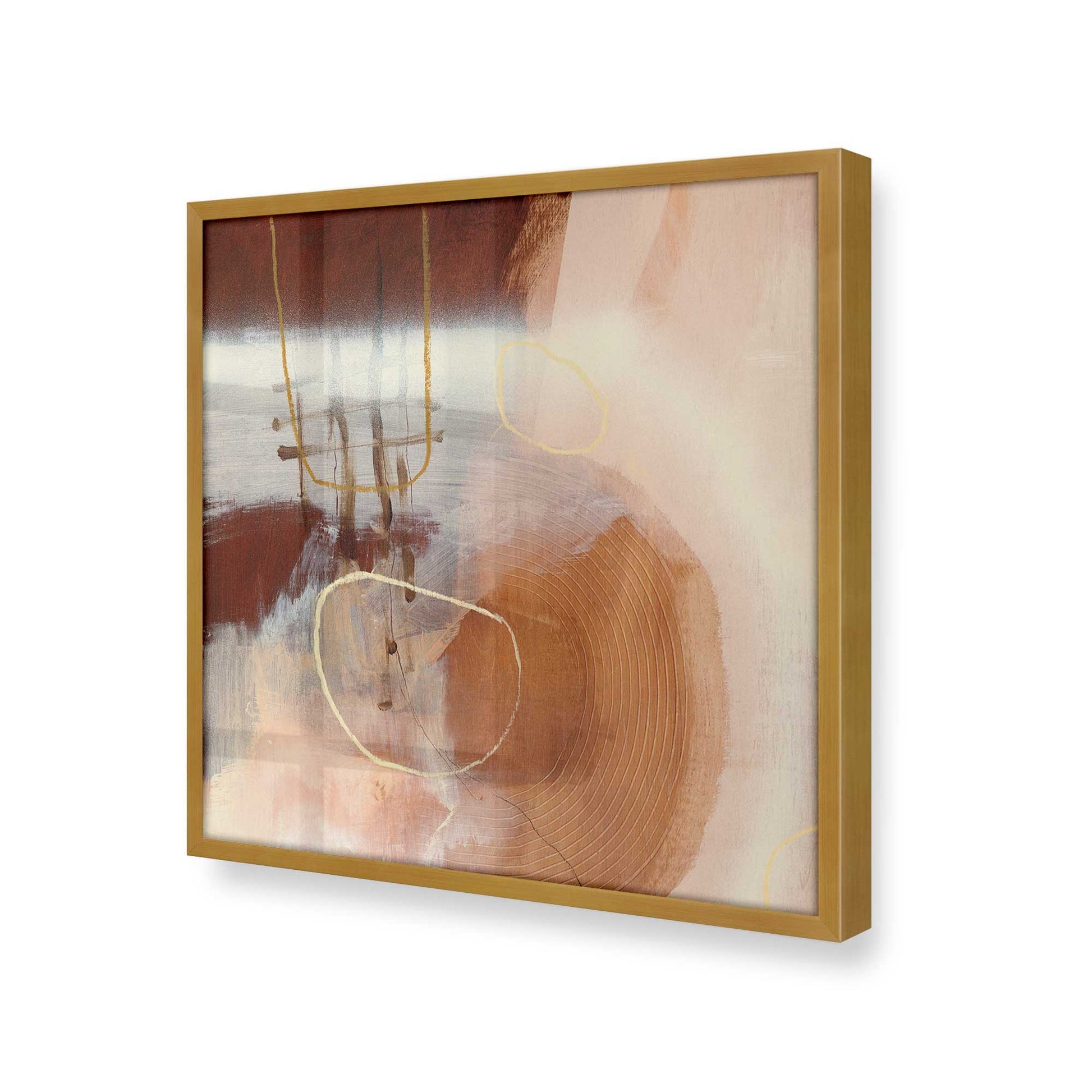 [Color:Polished Gold], Picture of art in a Polished Gold frame at an angle