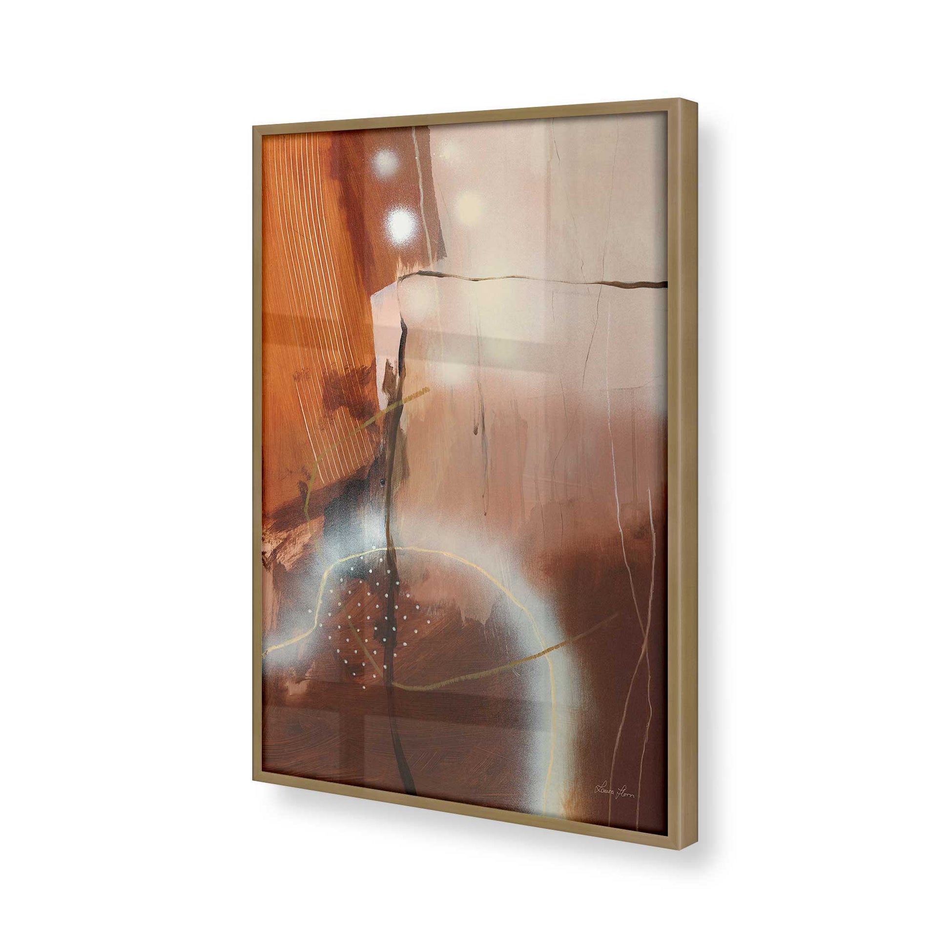 [Color:Brushed Gold], Picture of art in a Brushed Gold frame of the corner